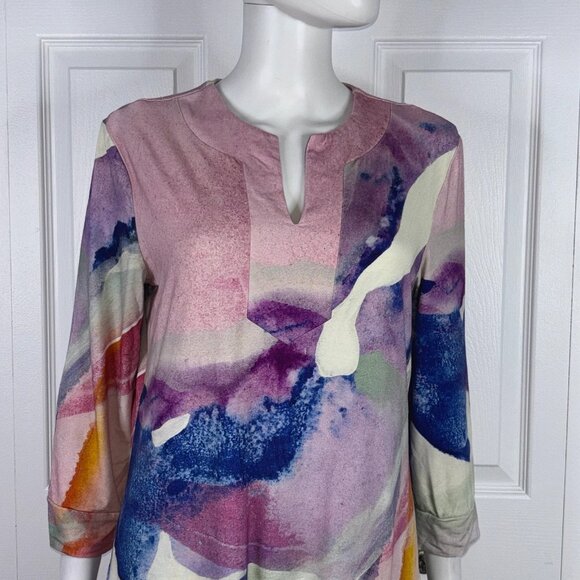 CLAIRE DESJARDINS women's medium 3/4 sleeves sweater - Picture 2 of 2